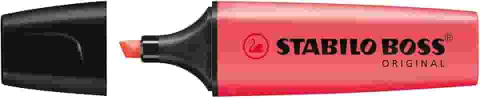Marca Texto – STABILO BOSS ORIGINAL – Pacote com 1 unidade – Avermelhado