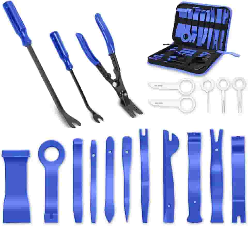 Kit Ferramentas Remoção Acabamento 19pcs, Ferramenta Remoção Painel Porta Carro, Ferramentas para Remoção de Acabamento Automotivo, Conjunto de Ferramentas de Remoção de Acabamento Automático
