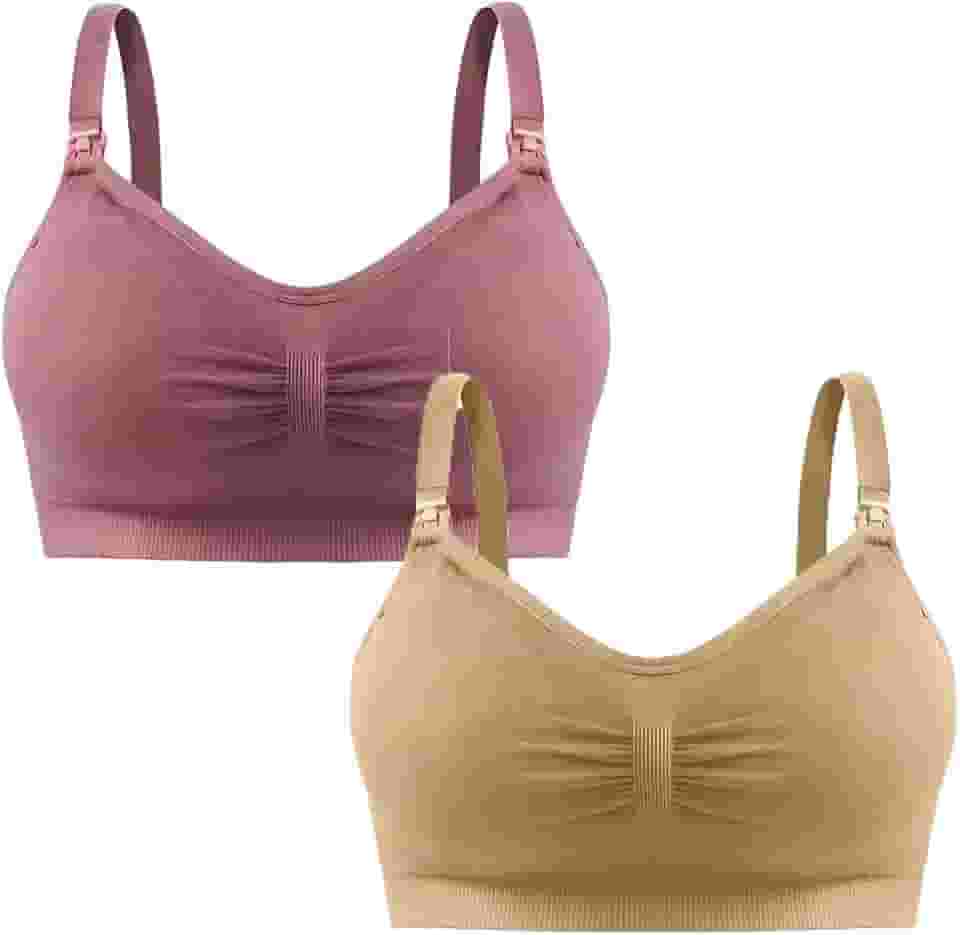 Kit com 2 Sutiã Amamentação Bojo Removível Confortável Gestante Sem Aro