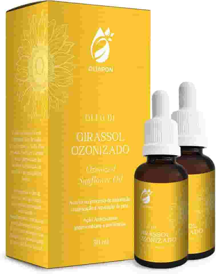 Óleo de Girassol Ozonizado 30ml Oliapon - Hidratação, Proteção e Cicatrização Natural para Pele e Cabelos (2)