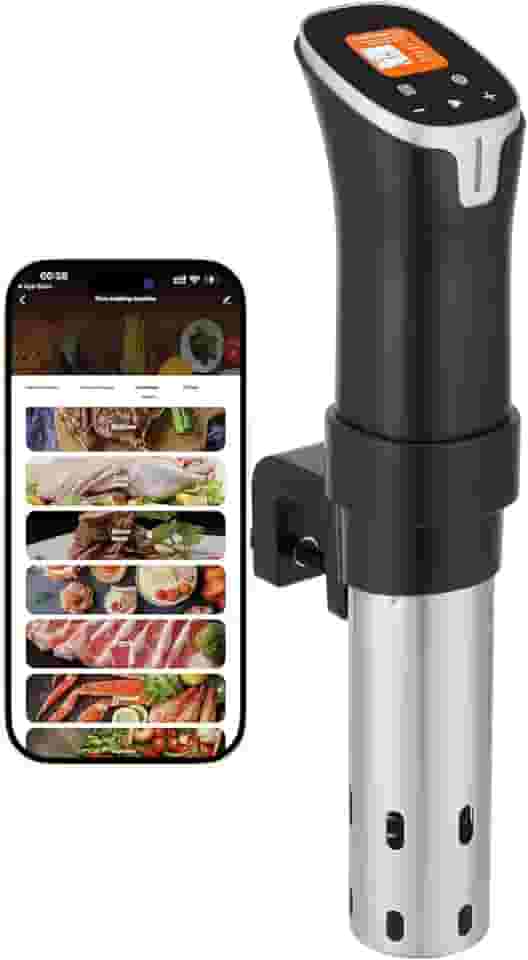 ABUKE Fogão De Precisão Sous Vide 1100 W Com Tela Sensível Ao Toque E Controle Por Aplicativo Wi-Fi, Início Retardado 24 Horas, Preciso Temperatura Para Cozimento Perfeito