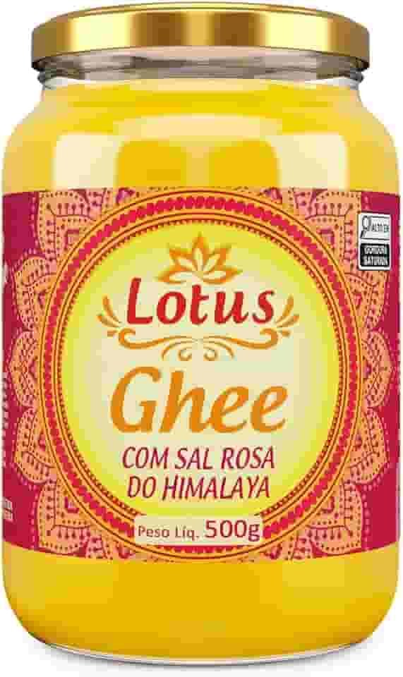 Ghee Lotus com Sal Rosa 500g Zero Lactose - Manteiga Clarificada Gourmet - Ayurveda