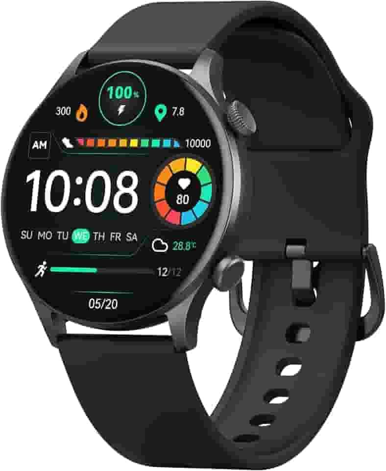 HAYLOU Solar Plus Smartwatch, 1.43 "AMOLED Display Bluetooth Telefone Chamada Relógio Inteligente para Homens e Mulheres, Exibição Sempre Ativa, Bluetooth 5.3