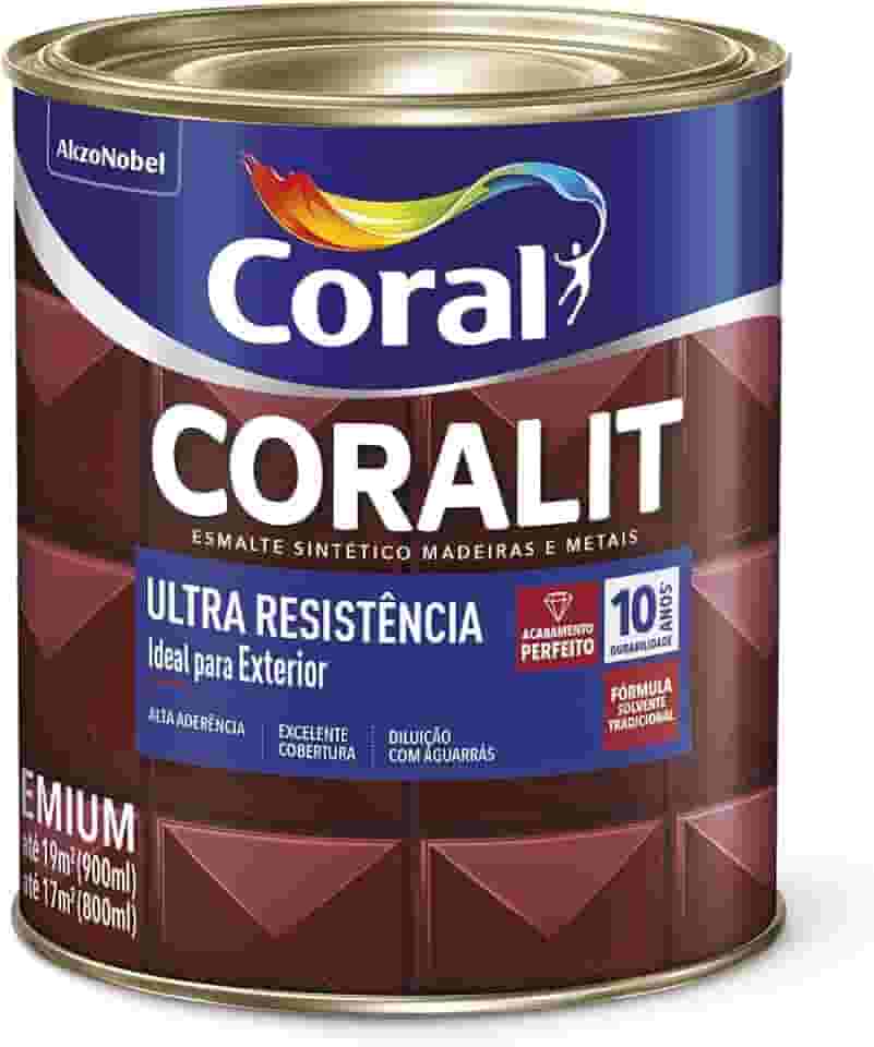 CORALIT ULTRA RESISTENCIA FOSCO PRETO 900ML - CORAL