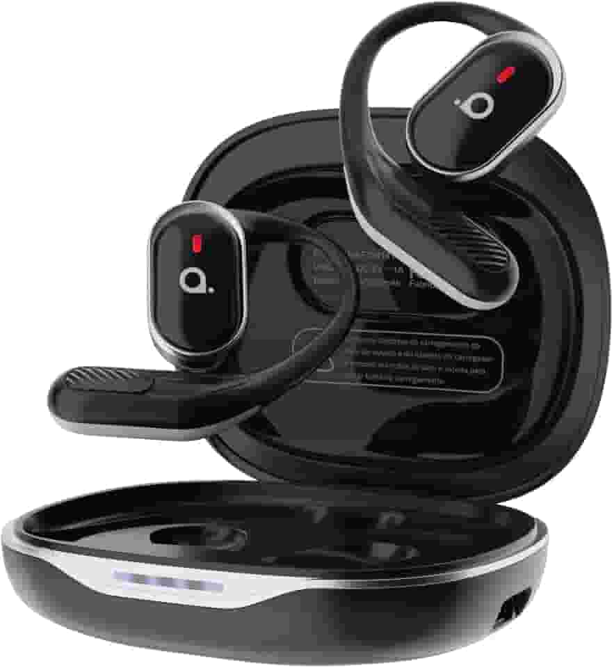 Fone De Ouvido Bluetooth Esportes, Basike T6, IPX5/OWS Fone de Ouvido Estéreo Hi-Fi, Suporta Chamadas de Voz, 60 Horas em Standby Para Corrida e Exercícios ao Ar Livre (Preto)