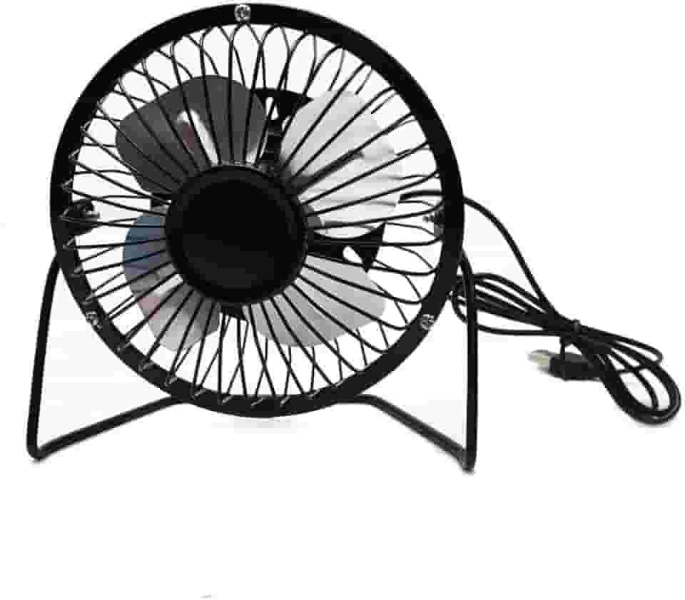 Mini Ventilador Usb De Mesa Portátil Silencioso Preto
