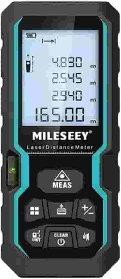 Trena Laser Digital Profissional, Fita Métrica Digital a Laser, Medidor Digital de Distância, Área, Volume, Ângulos e Nível. Modelo S6 de 40, 50, 60, 80, 100 e 120 metros de Alcance (Precisão ±2 mm)
