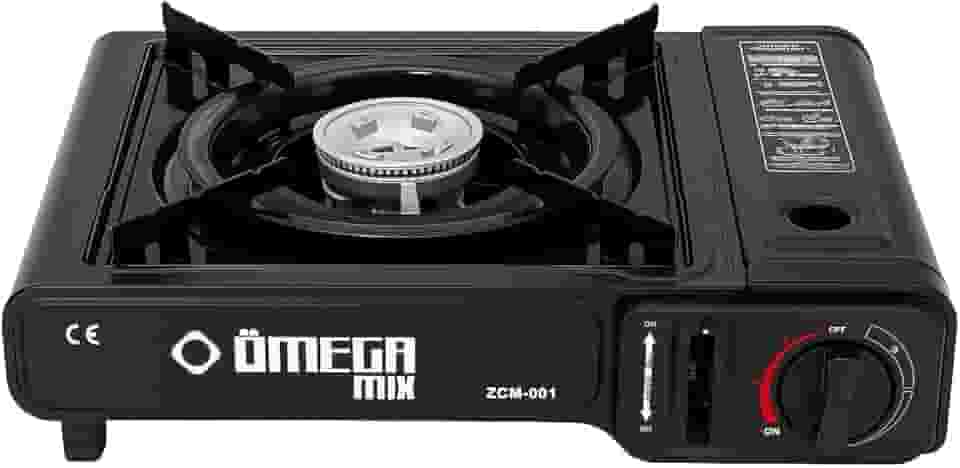 Fogão a Gás Portátil, Multiuso para Acampamento e Pesca, Economia de Gás, Preto