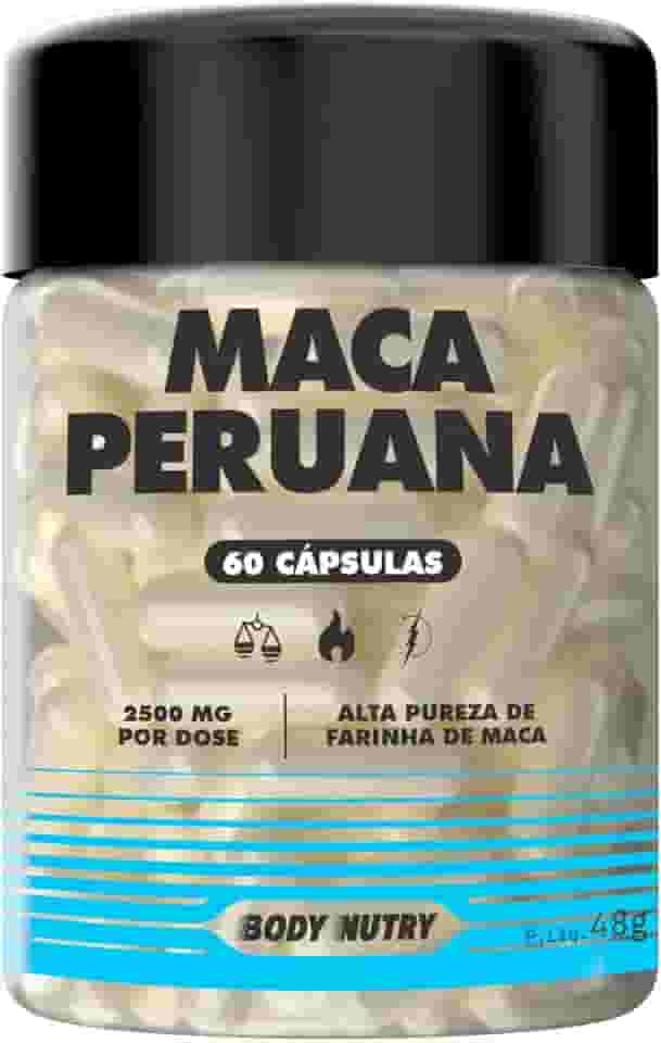 Maca Peruana Premium 2500mg Por Dose Lepidium Meyenii 100% Pura Natural Pote 60 Cápsulas Matéria Prima Importada Homens Mulheres Suplemento Cáps | Energia Resistência - Body Nutry