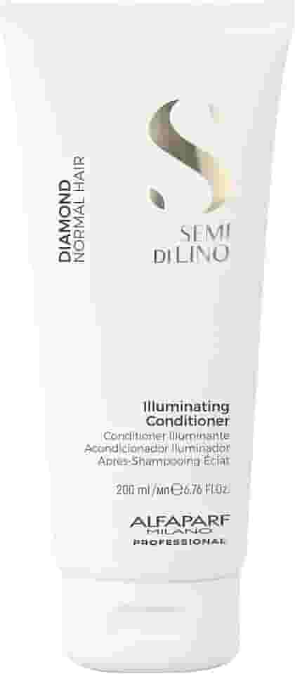 Alfaparf Milano Semi Di Lino Diamond Condicionador Iluminador - Maior brilho e maciez - Sem sulfato - Para todos os tipos de cabelos - Seguro em cabelos coloridos - Sem parabenos e parafina - Qualidade profissional de salão 200ml