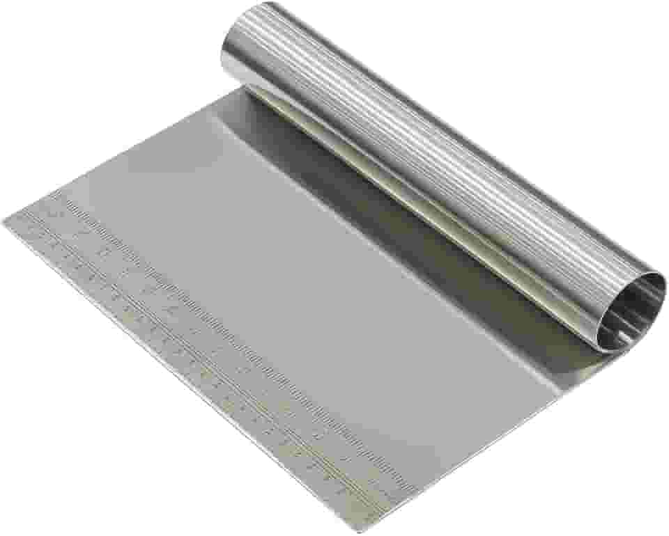 Espatula para Confeitaria Inox Cortar Raspar Confeitar Temperar Dividir Chocolate Bolo Com Régua15 CM Leve e De Fácil Manuseio Antiaderente
