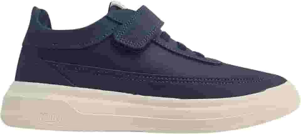 Tênis Klin Infantil Capri Kids, Calçado Casual Menino, Azul Marinho/Off White, Sintético, Fechamento em Velcro e Cadarço, Palmilha Anatômica, Tamanho 31