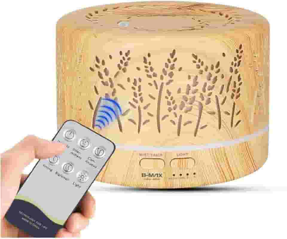 Difusor Aromatizador Ambiente Para Oleo Essencial 700ml - Flores Bmax 9 ( Marrom Claro )