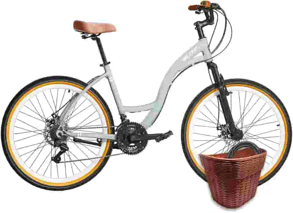 Kit Bicicleta BLITZ Aro 26 Cômodo Alumínio Urbana Sh 21V Freio a Disco + Cestinha e cadeado