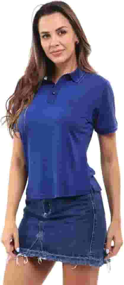 Camisa Polo Feminina em Viscose Manga Curta Conforto Casual