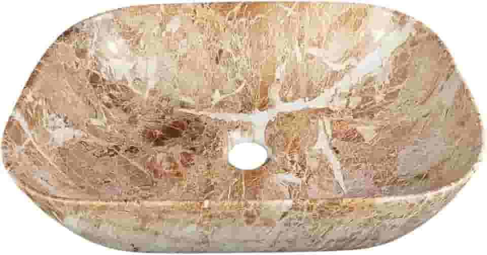 Cuba Para Banheiro Cerâmica Marmorizada Sobrepor Apoio