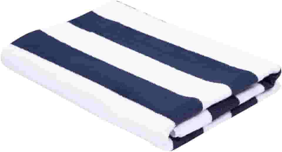 Toalha de Piscina Ibiza Teka Azul Escuro Algodão e Poliéster