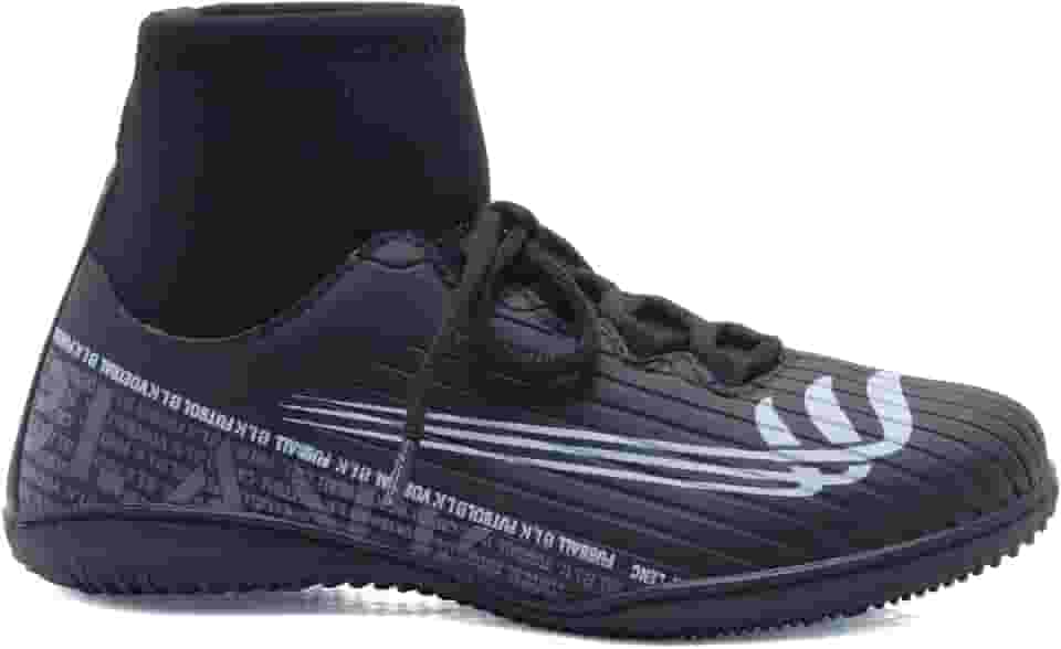 Chuteira Futsal Preta Blank Star Tênis Quadra Antiderrapante com Solado Costurado Original 34 ao 45