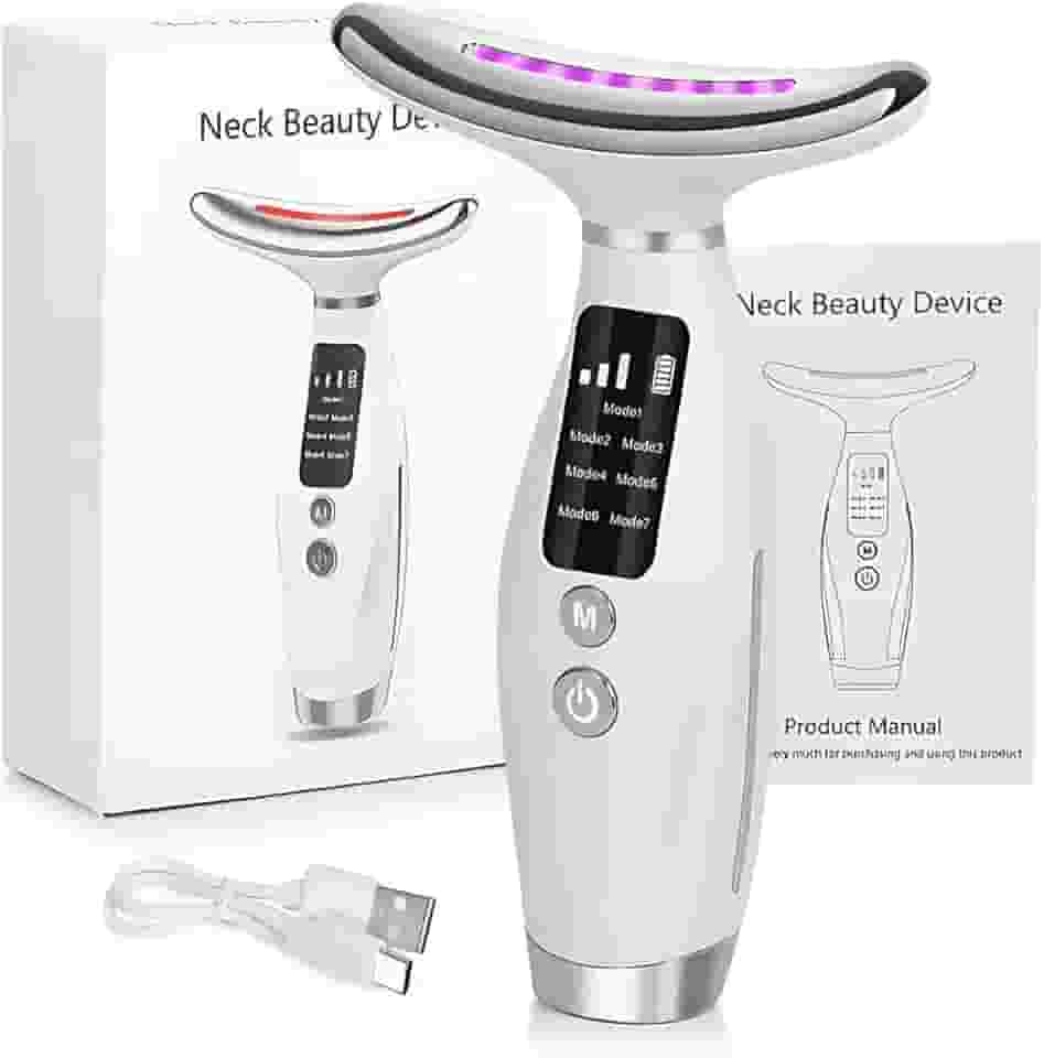 Aparelho Massageador Facial Led 7 Cores Fototerapia Lift Usb