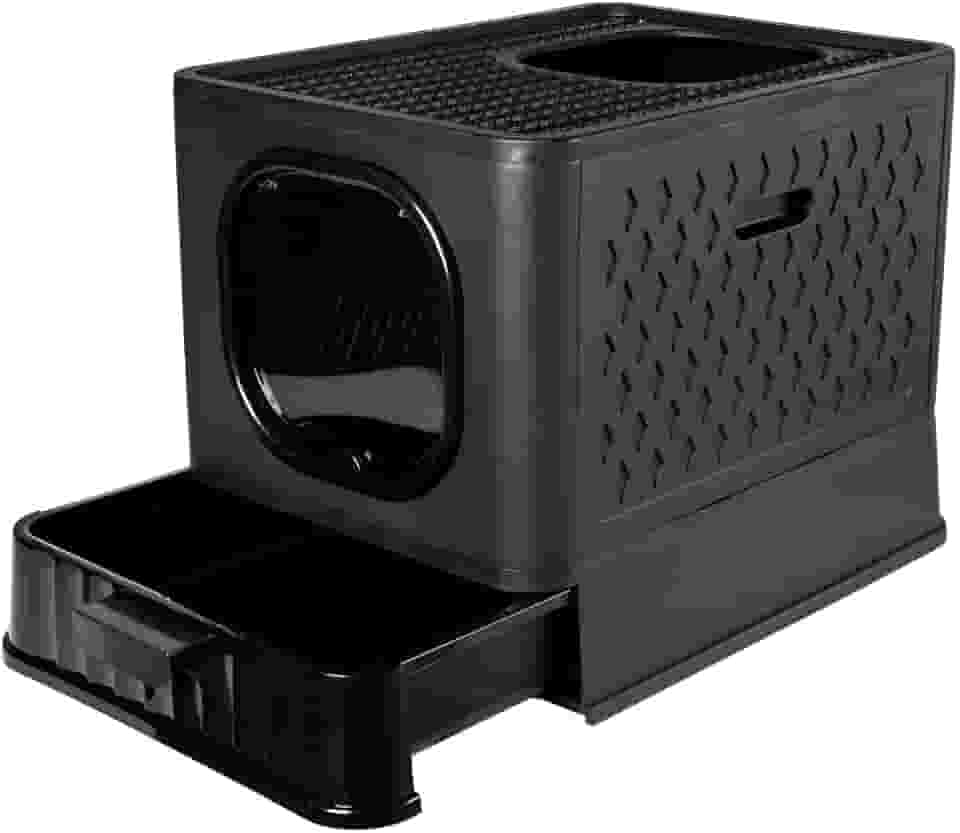 Caixa De Areia Fechada Sandbox Premium Black Para Gatos Jelplast Completa