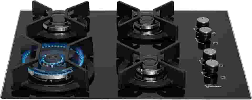 FISCHER COOKTOP À GÁS 4 BOCAS TRIPLA CHAMA INFINITY MESA VIDRO PRETO BIVOLT - 26297-57076