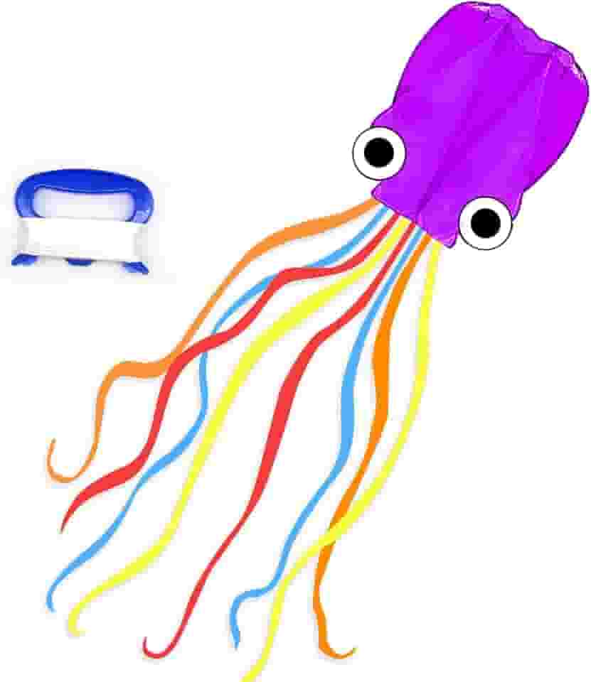 Mint's Colorful Life Pipa De Polvo Para Crianças E Adultos, Grandes Pipas Software 3D Com Caudas Longas, Jogos Atividades A Família, Viagens À Praia Voos Fáceis (Roxo)