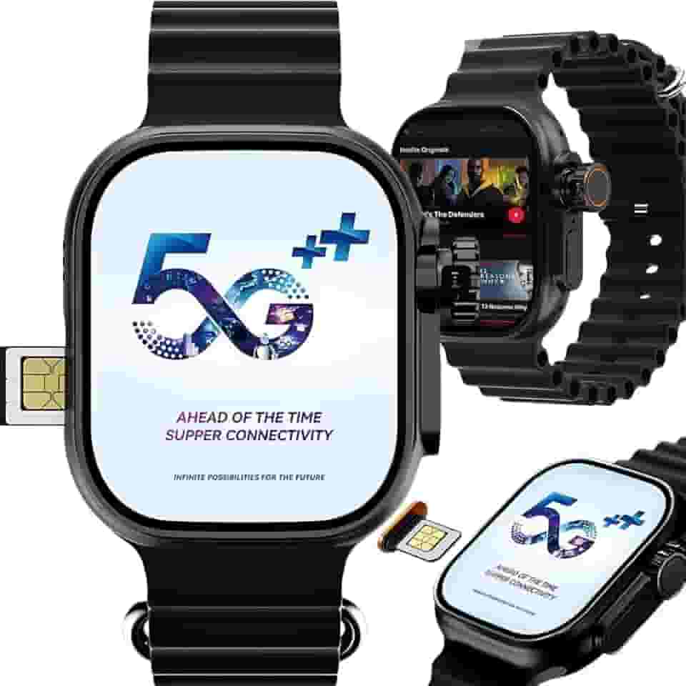 Smartwatch Relógio Inteligente 5G Ultra 3 AI, 16GB, com Pulseiras de 49mm, Tela AMOLED, CHIP, Câmera, NFC, ChatGPT, GPS, Masculino, Multifuncional, Resistente à Água, Moderno (PRATA)
