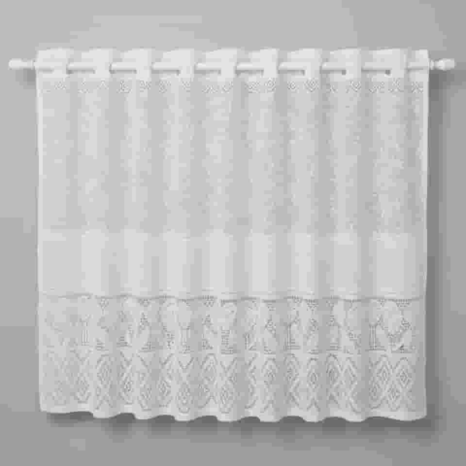 Cortina de Pia Renda Tulipa Branca – 0,80x1,50m