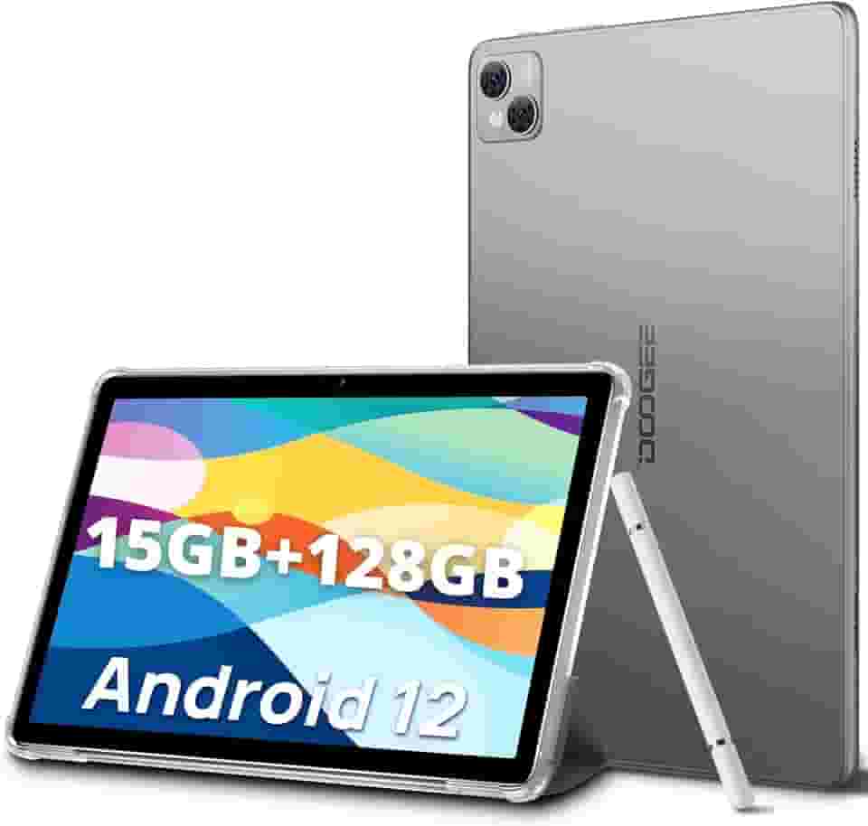 DOOGEE Tablet Android T10 2024, tablet FHD+ Android 12 de 10,1 polegadas, tablet para jogos Octa-Core de 15 GB + 128 GB, bateria de 8300 mAh, tablet WiFi 2,4 G/5G, tablet TÜV Low Bluelight Android