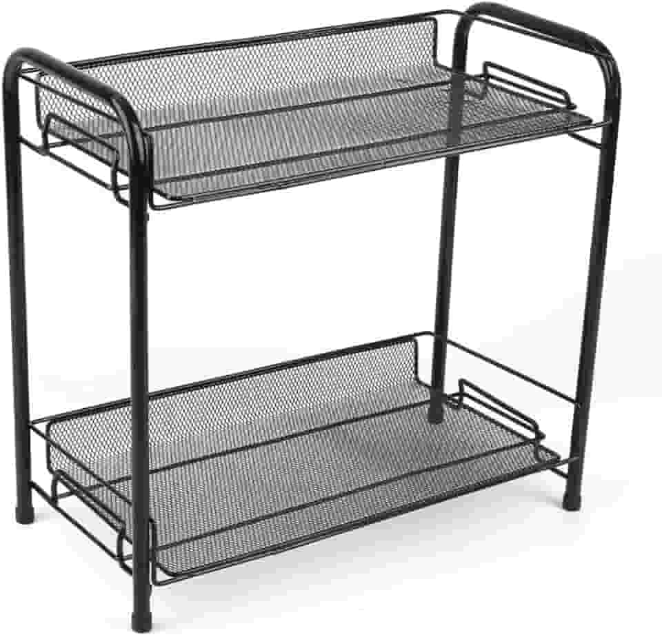 Organizador Multiuso Universal 2 Prateleiras Aramado Para Cosméticos, Banheiro, Cozinha, Sala, Quarto e Outros 36x17,5x32,5