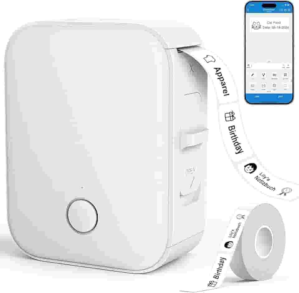 Etiquetadora Mini Impressora de Etiquetas D110 Bluetooth com Fita Térmica Portátil App Celular