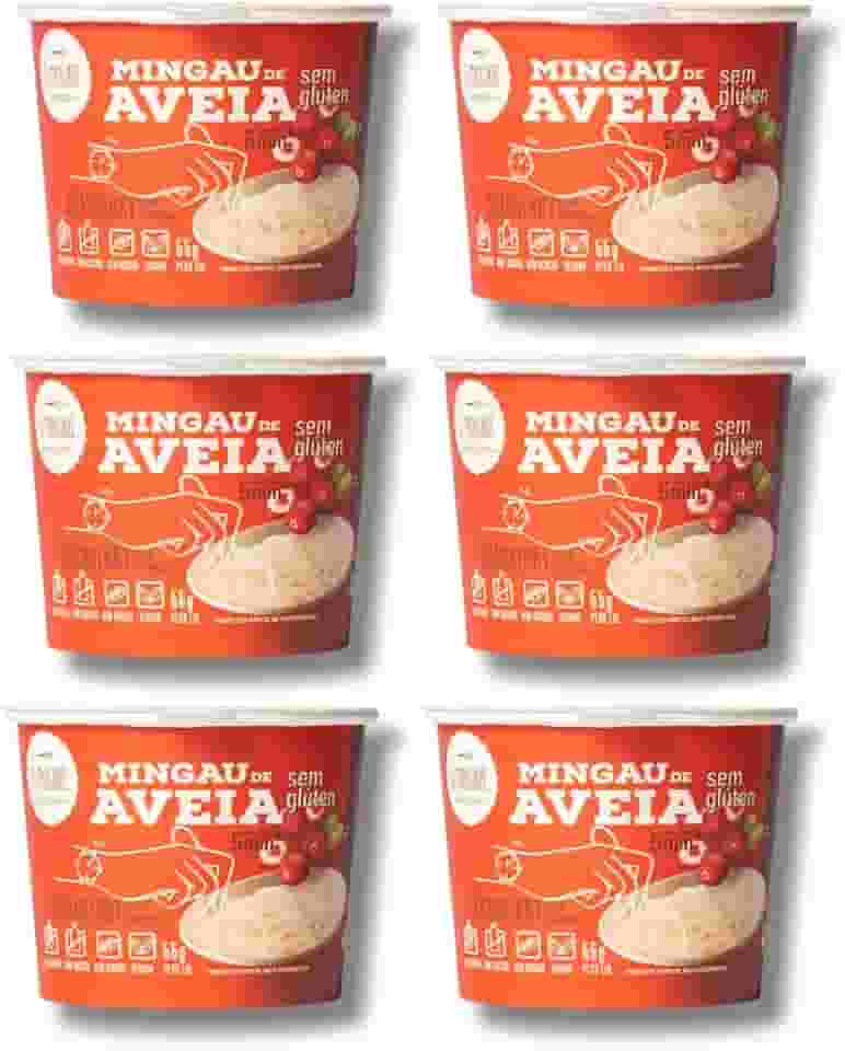 Mingau de Aveia Cranberry com Quinoa Sem Açúcar, Sem Glúten, Sem Leite e Vegano - 06 UNIDADES (pronto em 05 minutos)