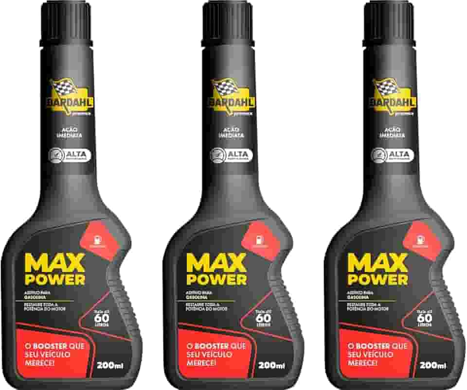 Kit 3 Aditivos Combustível Max Power 200ml Bardahl ADITIVO MAX POWER