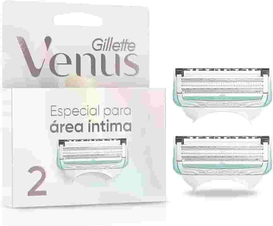 Gillette Venus Especial Para Área Íntima Carga para Aparelho de Depilação Recarregável com Barra Anti-irritação, Depilação Íntima