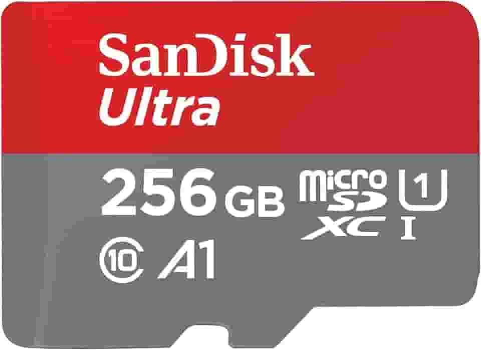 SanDisk Cartão de memória ultra microSDXC UHS-I de 256 GB com adaptador - até 150 MB/s, C10, U1, Full HD, A1, cartão MicroSD - SDSQUAC-256G-GN6MA [Nova versão]