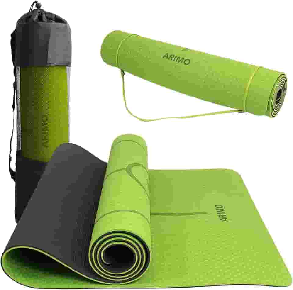 ARIMO Tapete Yoga Mat Antiderrapante TPE Ecológico Biodegradável Todos Os Tipos de Yoga/Pilates 181 x 61 cm x 6 mm