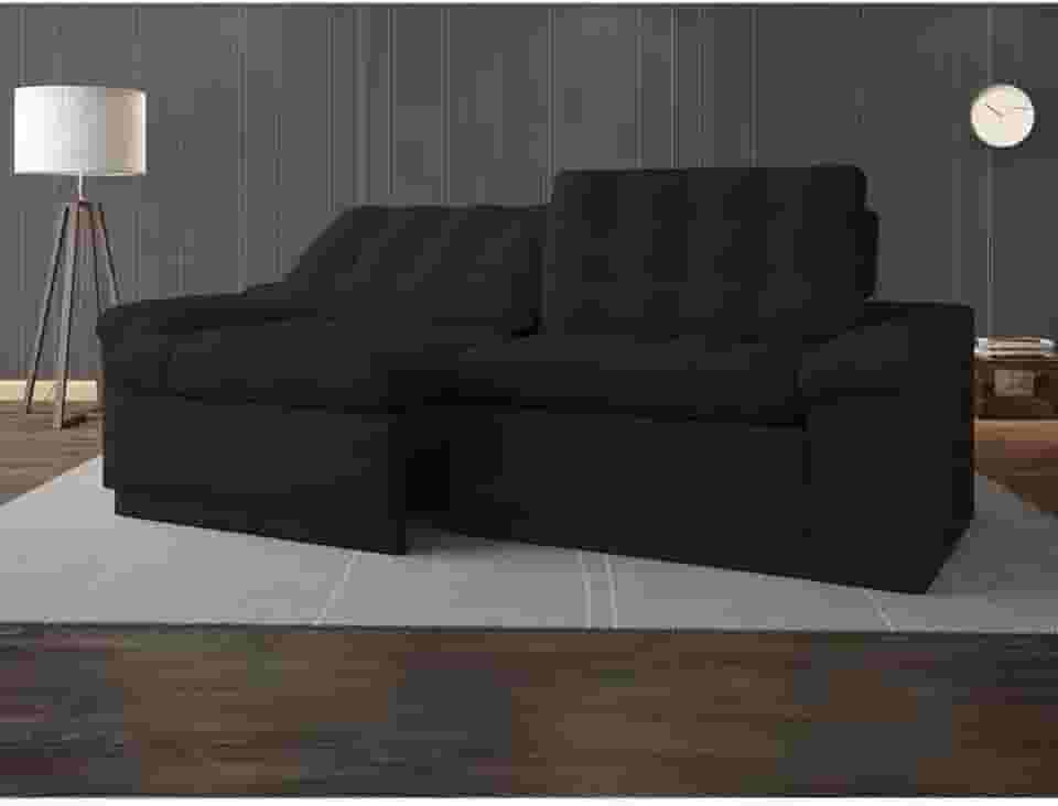 Sofá 4 Lugares Assento Retrátil e Reclinável Confort-legacy Sofas - Preto