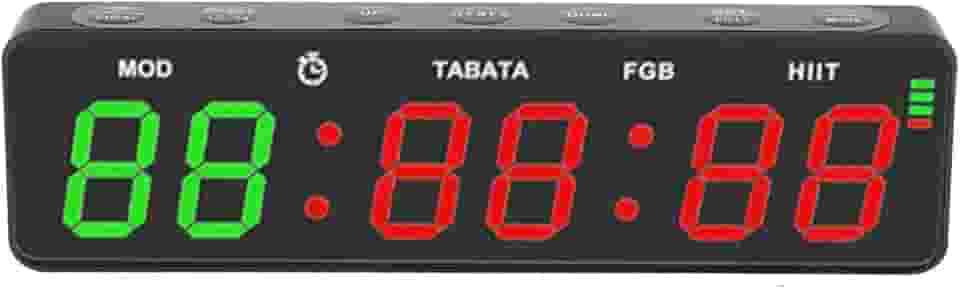 Relógio Digital Portátil de Treino Intervalado com Cronômetro Magnético Recarregável para Ginásio em Casa Boxe