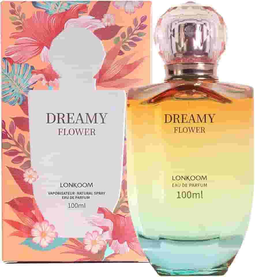 Perfume Feminino LONKOOM Dreamy Flower Eau de Parfum - Fragrância Floral com Bergamota, Pimenta Rosa e Toque de Coco - 100ml