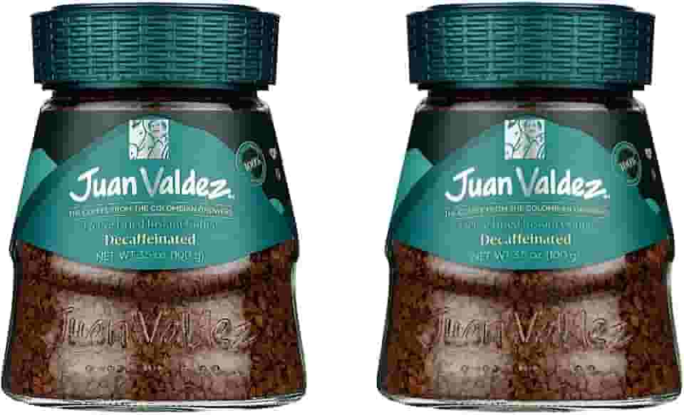 Juan Valdez Descafeinado Solúvel 95G - Café Arábica Instantâneo Liofilizado Descafeínado - 1 Unidade