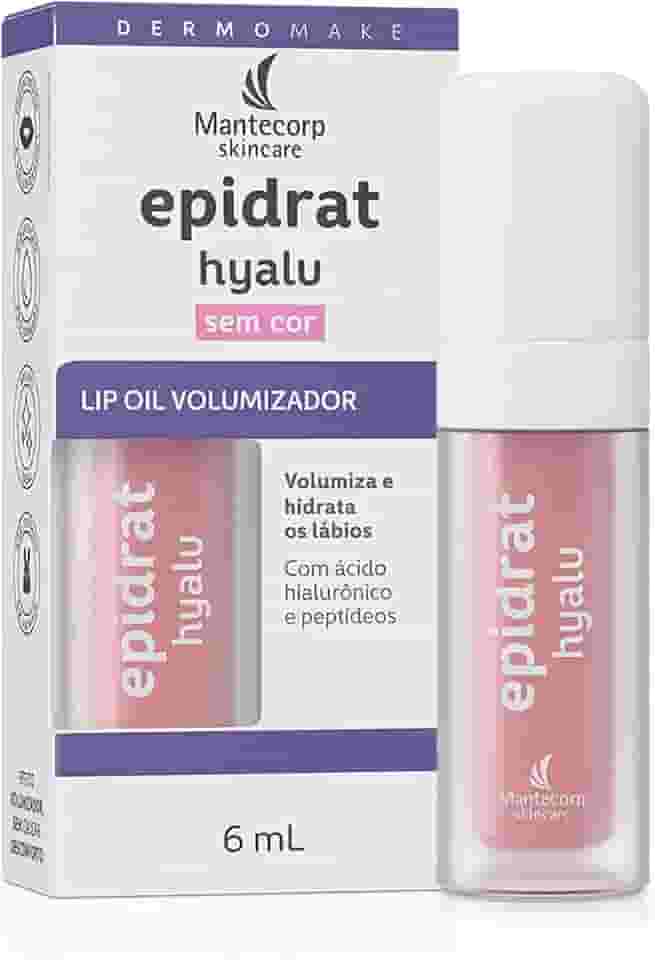 Hidratante Labial Volumizador Epidrat Hyalu Lip Oil 6ml Sem cor Mantecorp Skincare