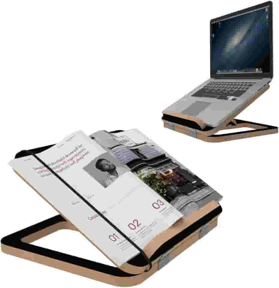 Suporte Ergonômico Para Leitura Livros Tablets Mdf Preto