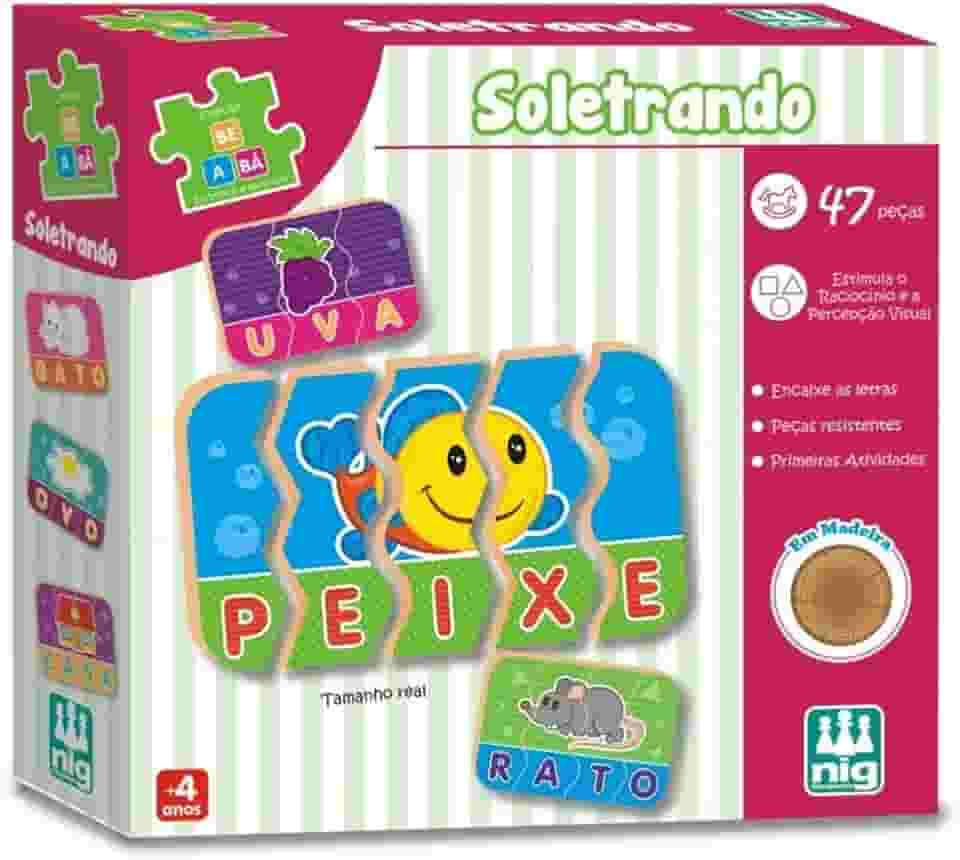 Jogo Soletrando, Madeira Be a Bá, Nig Brinquedos