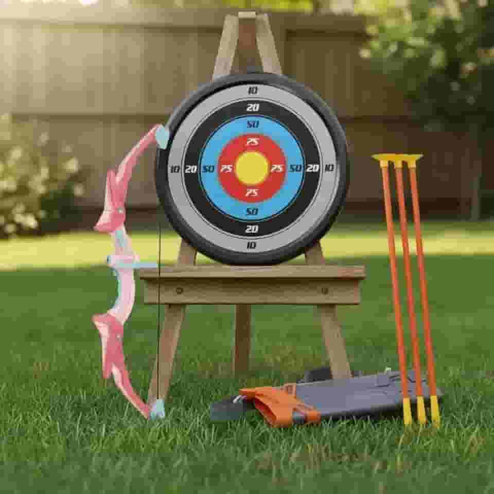 Brinquedo Arco e Flecha Infantil Radical com Luz Alvo e Flechas com Ventosas
