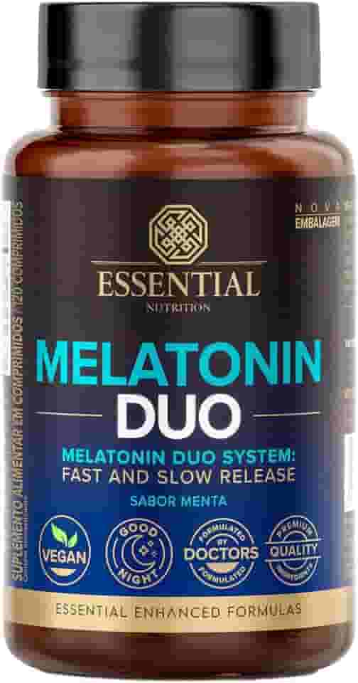 Melatonina Duo 120Caps sabor Menta - Essential Nutrition