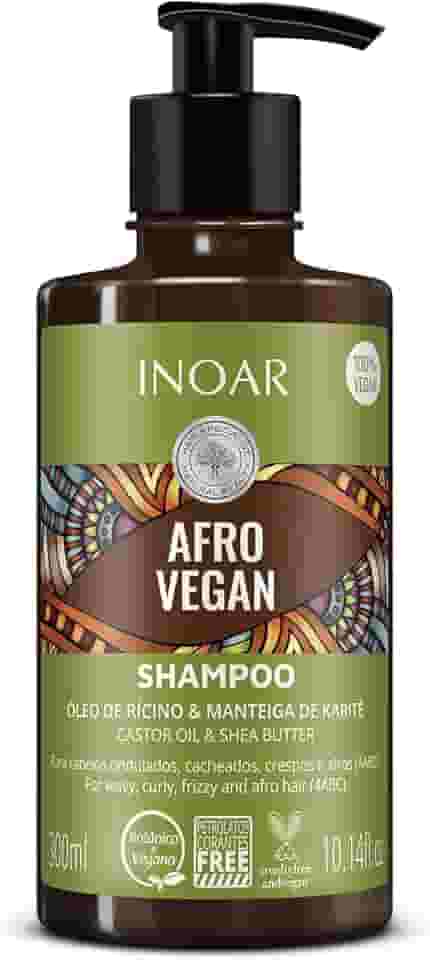 Inoar, Afro Vegan Shampoo Vegano para Cabelos Cacheados e Crespos - 300ml