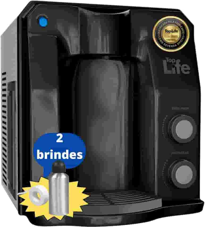 Filtro Purificador Água com Super Ozônio Gelada Compressor Bactericida Flex Oxi - Top life (127, Preto)