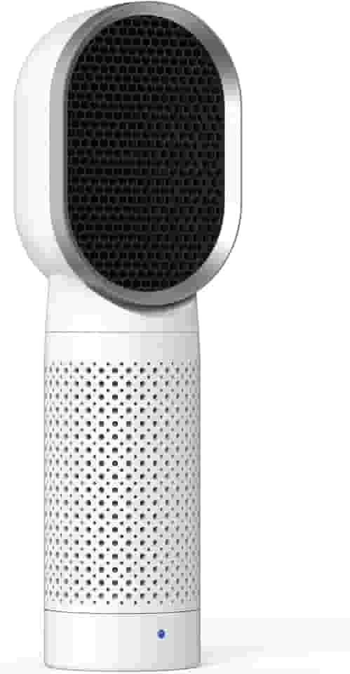 QUEENTY Purificador de ar de mesa para escritório com filtro HEPA H13, ionizador, saída face a face e sopro de ar oscilante para ajudar você a respirar ar fresco e íons negativos para quarto, para