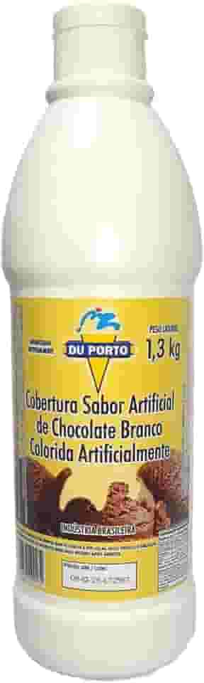 Cobertura Para Sorvetes Sobremesas Bebidas Vários Sabores 1,3kg (Chocolate Branco)