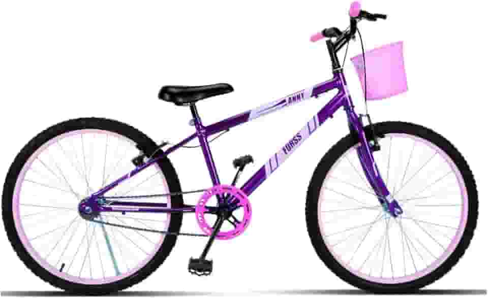 Bicicleta Infantil Forss Anny, Aro 24, Sem Marcha, Passeio, Com Cestinha